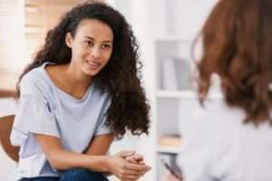 woman beginning an opiate rehab program