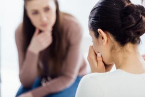 woman beginning a trauma therapy program