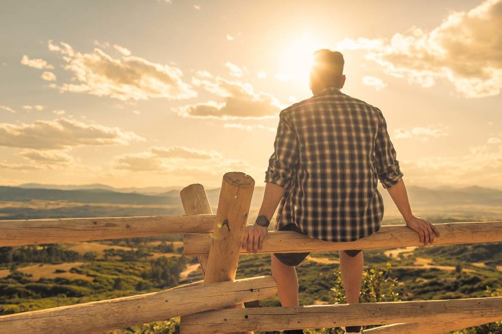 Person enjoying the benefits of holistic therapy