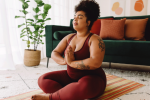 Woman doing yoga therapy