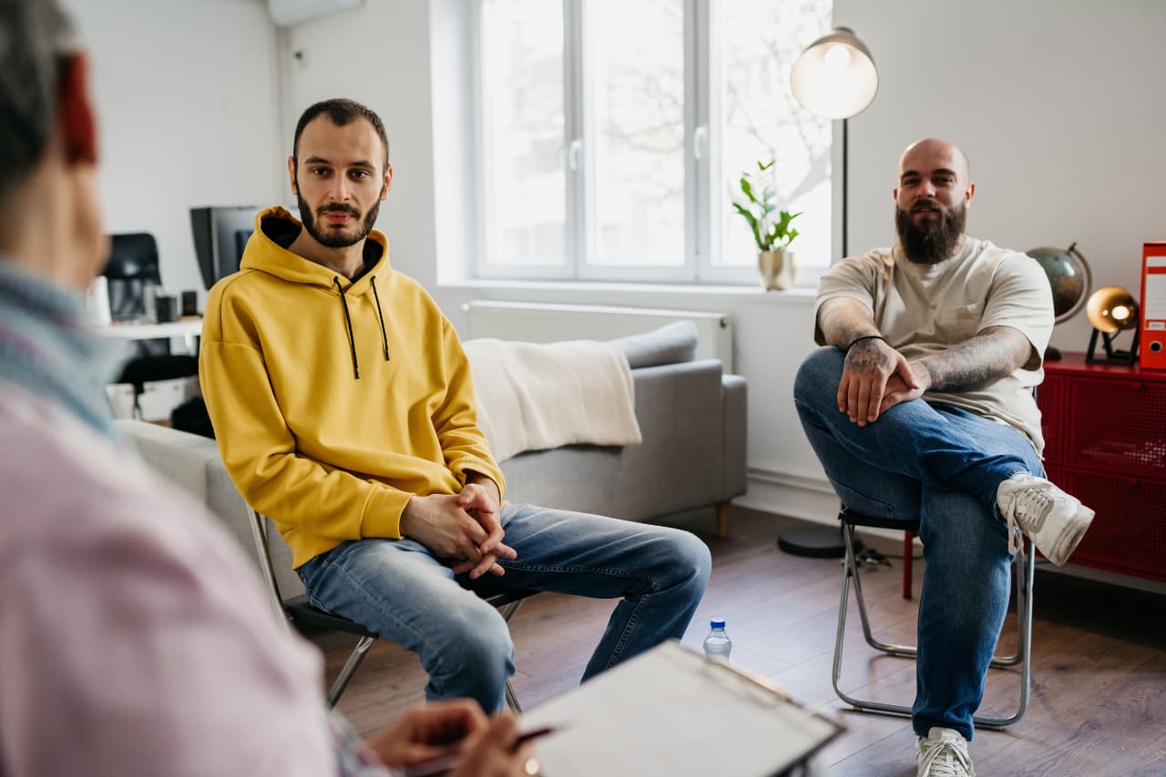 a group meeting at al anon and getting treatment