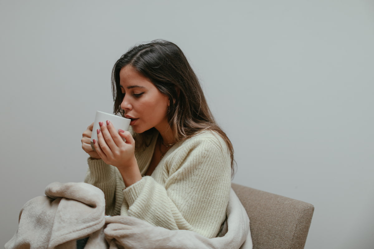 Recovering alcoholic drinking kombucha