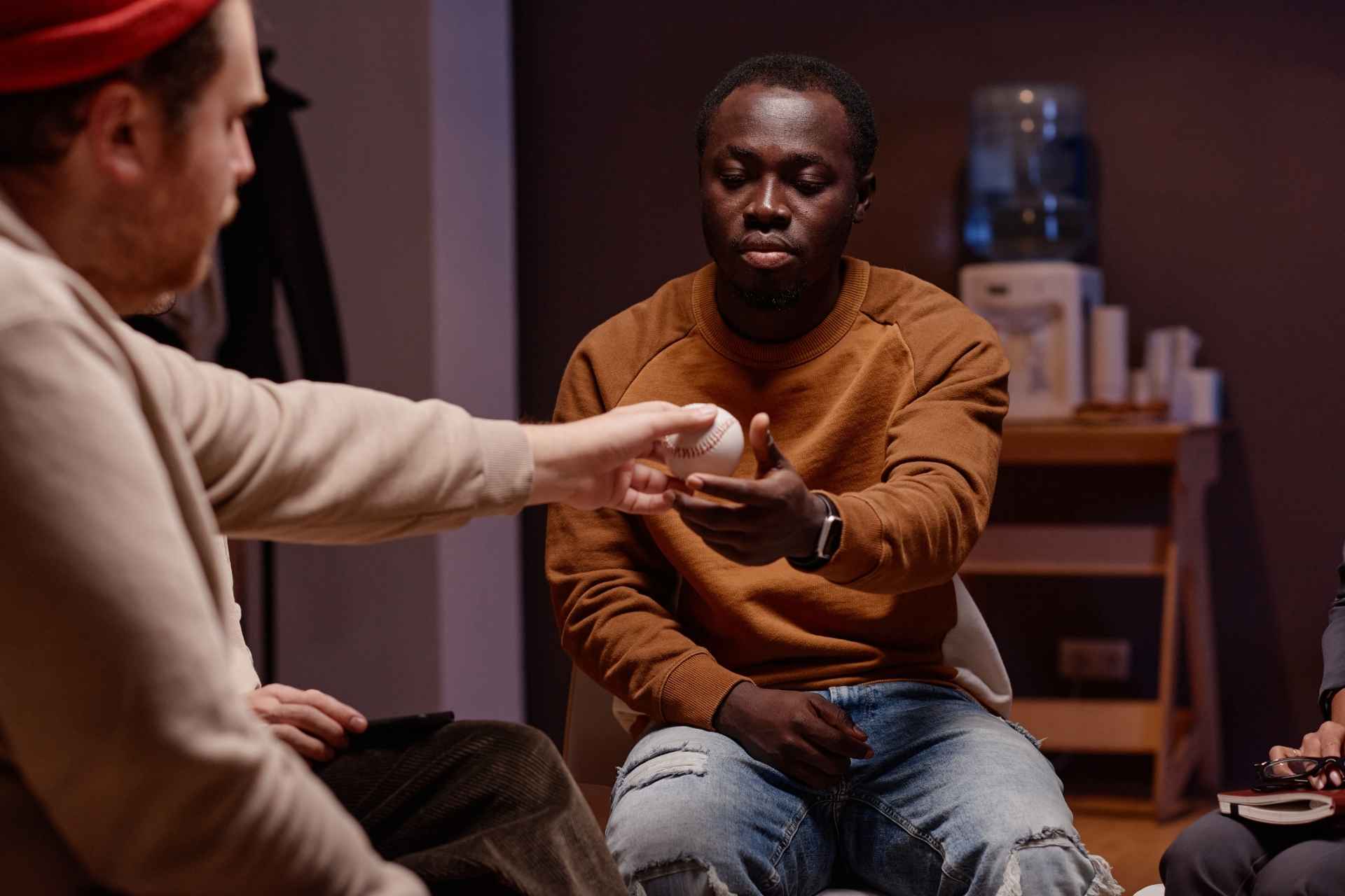 People participating in a cocaine addiction treatment and recovery session